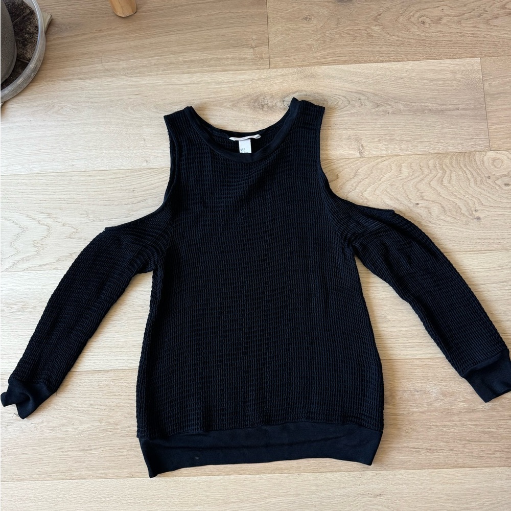 H&M Black Cold Shoulder Sweater